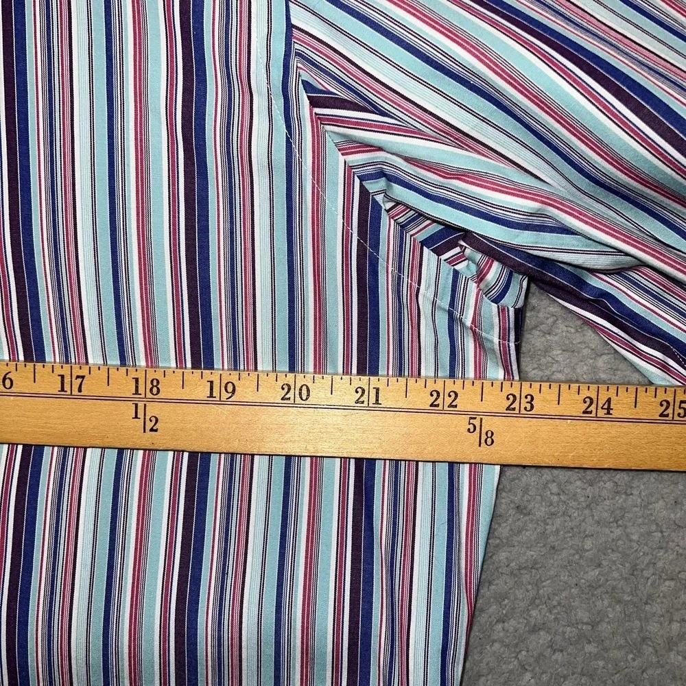 VTG Polo Ralph Lauren Shirt Men's 16 (34/35) Striped Regent Custom Fit Button Up